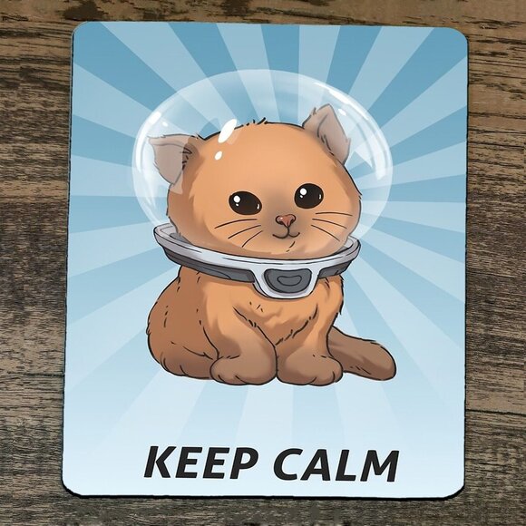 Mouse Pad Keep Calm Space Kitty - Picture 1 of 1